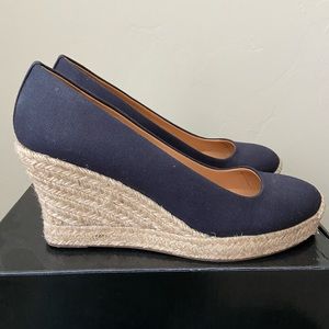 J. Crew Canvas Espadrille Wedges